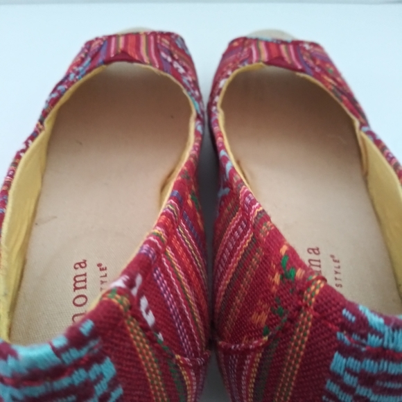 Somoma Aztec print peep toe wedges - Picture 10 of 15